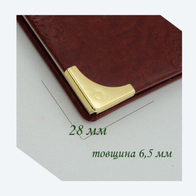 Куточок декоративний 28 мм круг золото